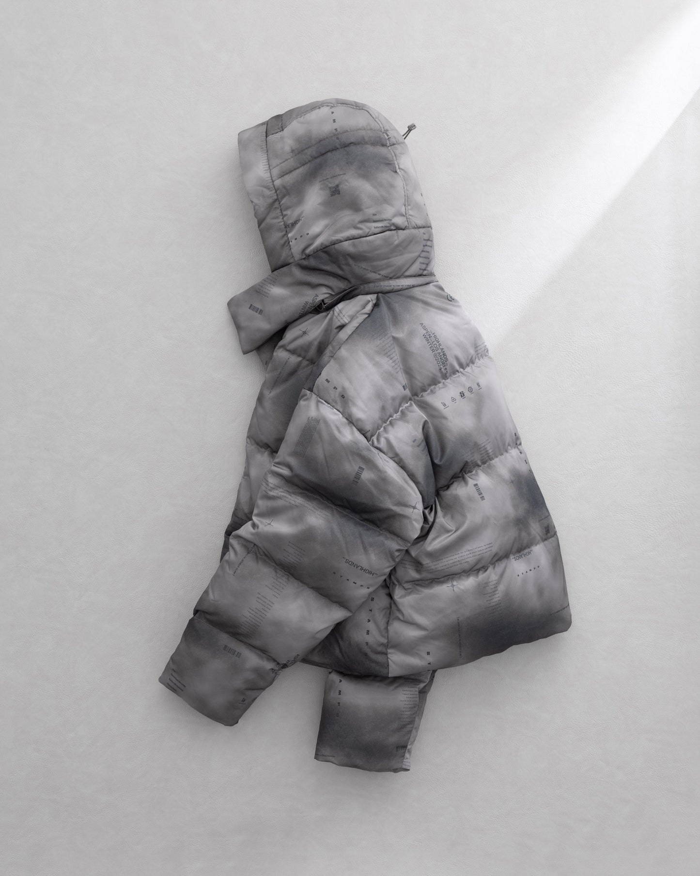 Ice Print Cropped Puffer