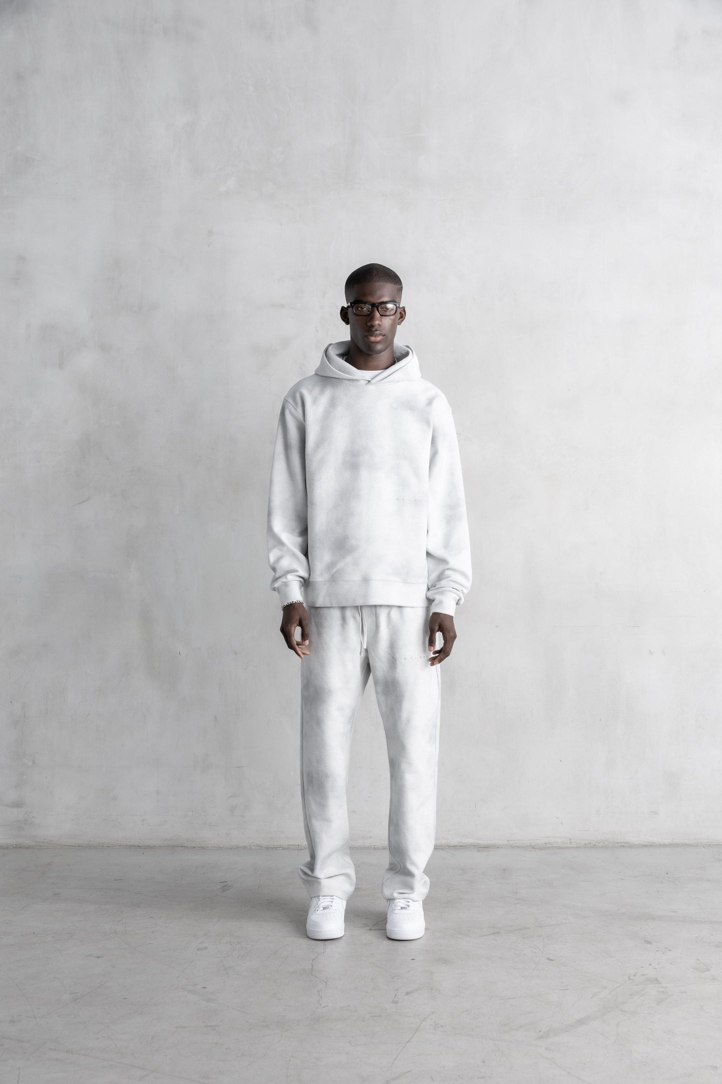 Storm Print Reverse Terry Hoodie