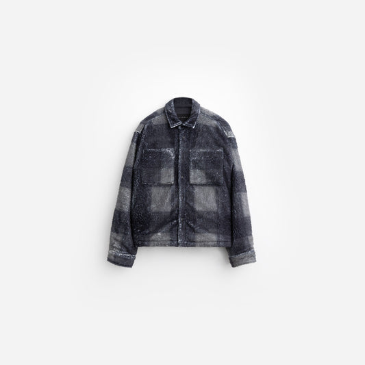 Plaid Cropped Sherpa Buttondown