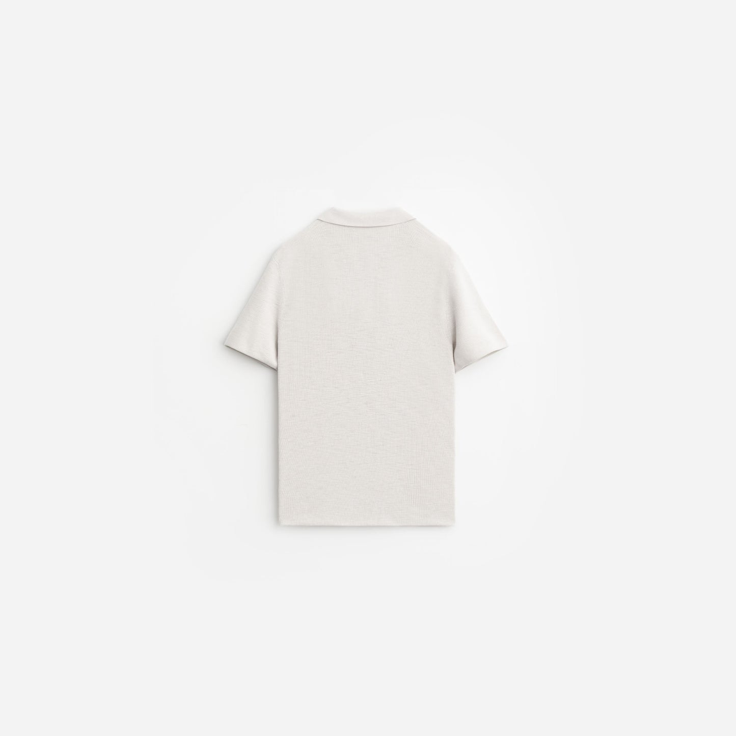 Ribbed Knit SS Polo