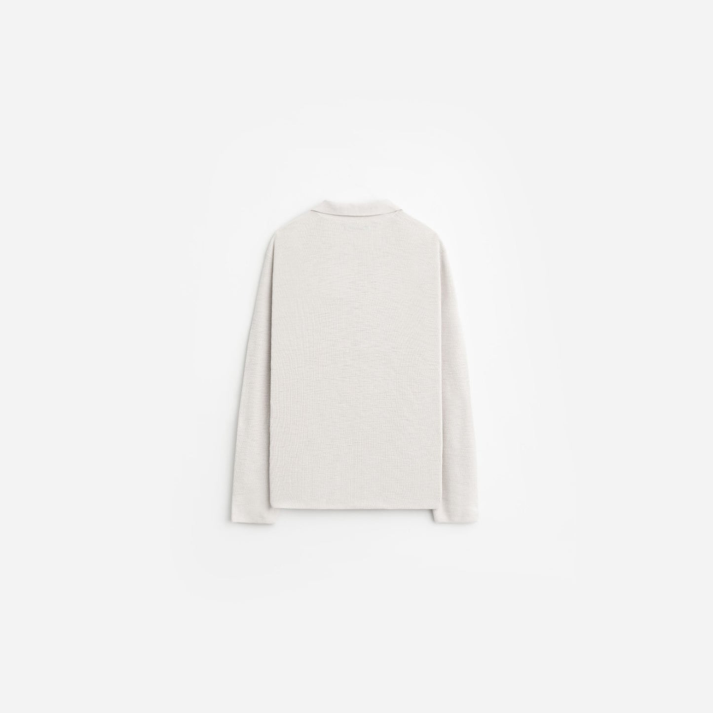 Ribbed Knit LS Polo