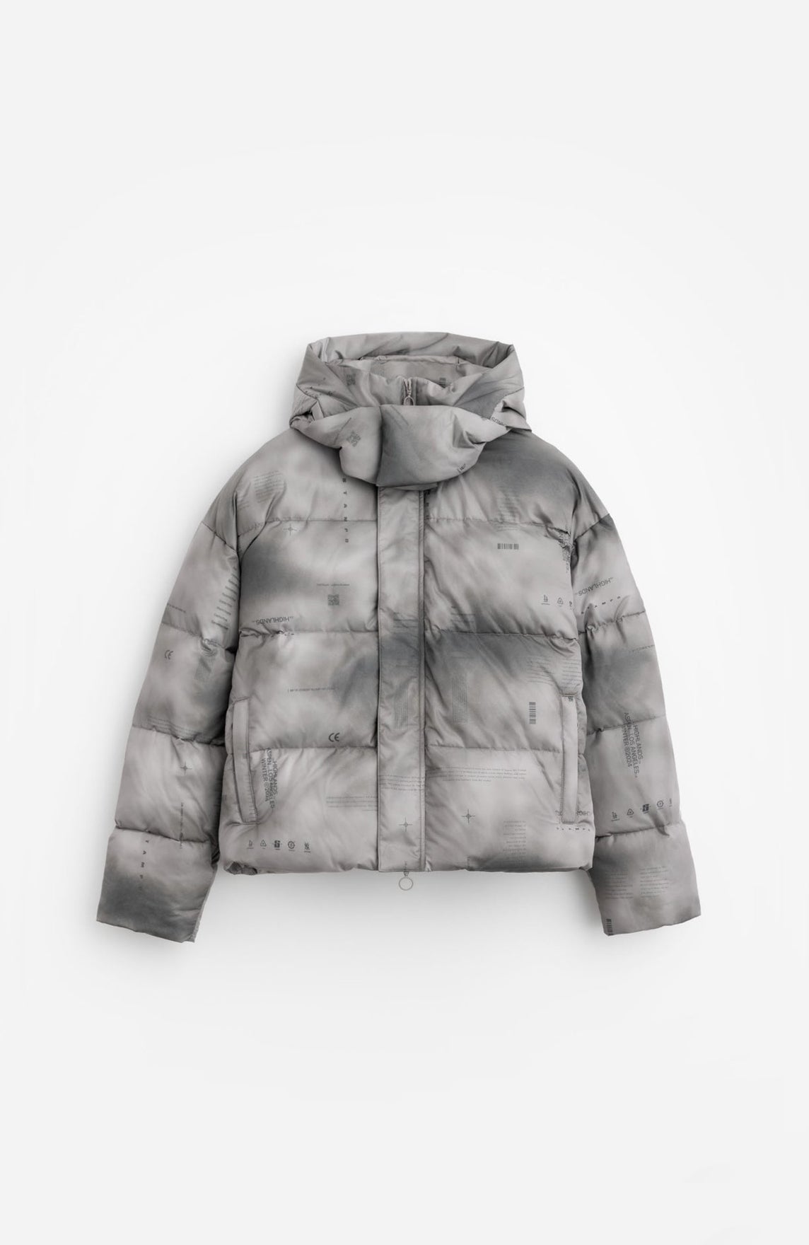 Ice Print Cropped Puffer