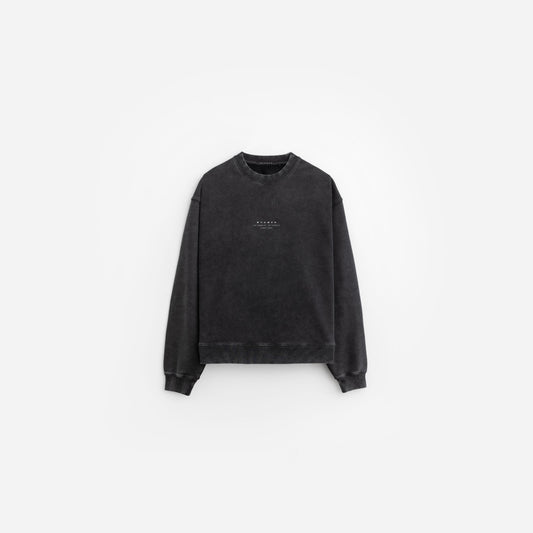 Strike Stack Logo Crewneck - Snow Washed