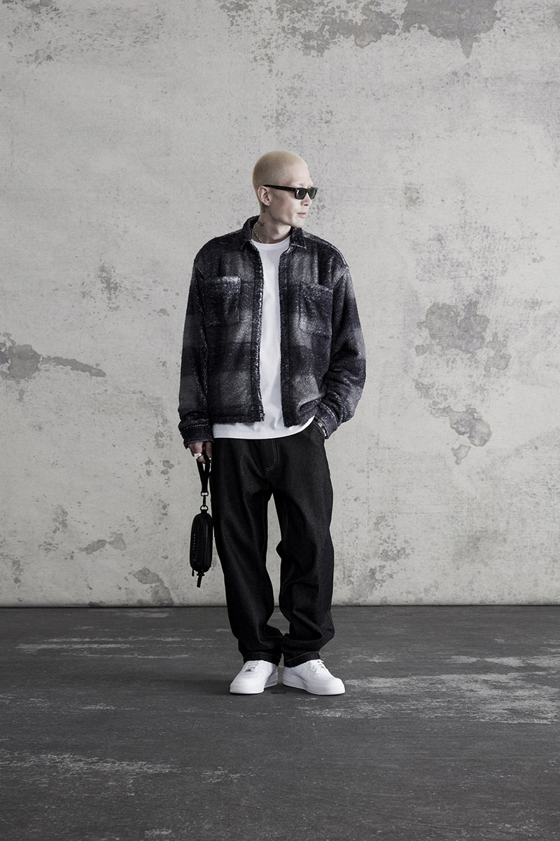 Plaid Cropped Sherpa Buttondown