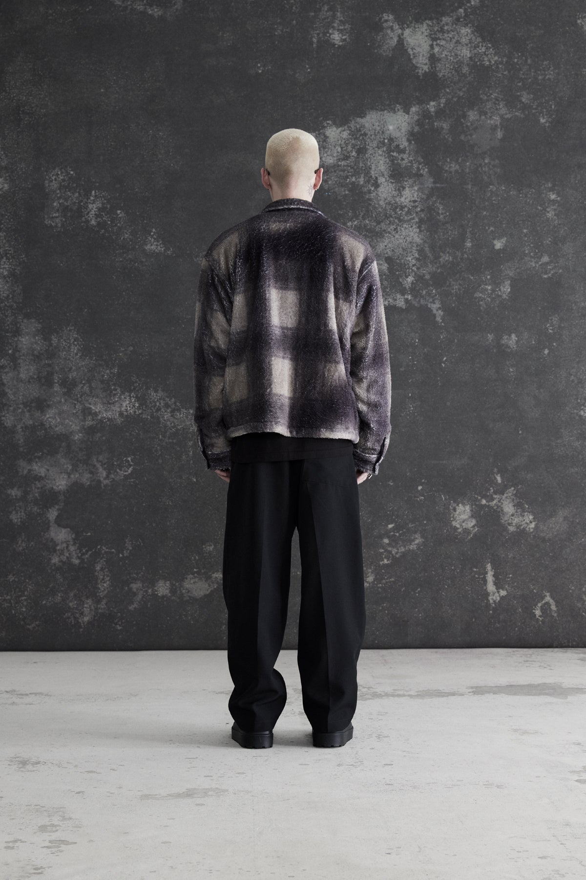 Camo Plaid Cropped Sherpa Buttondown